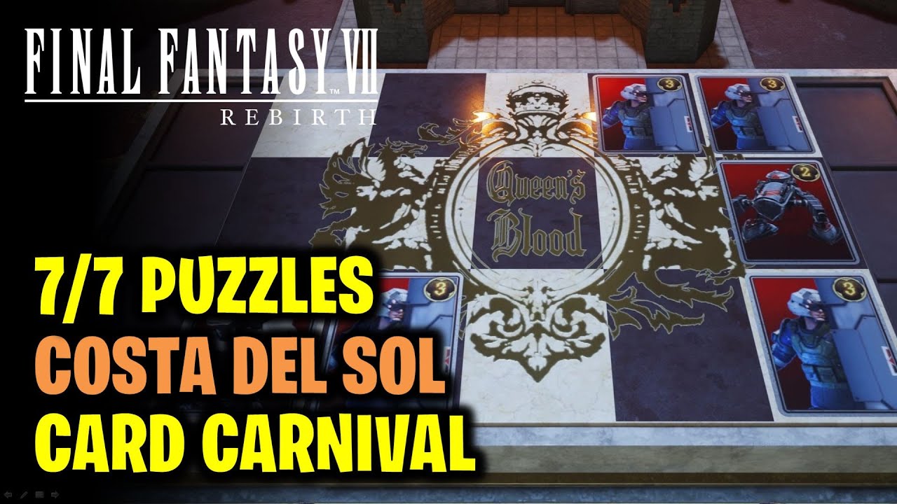 Costa del Sol Card Carnival - All Card Puzzles in Chapter 6 | Final Fantasy 7 Rebirth