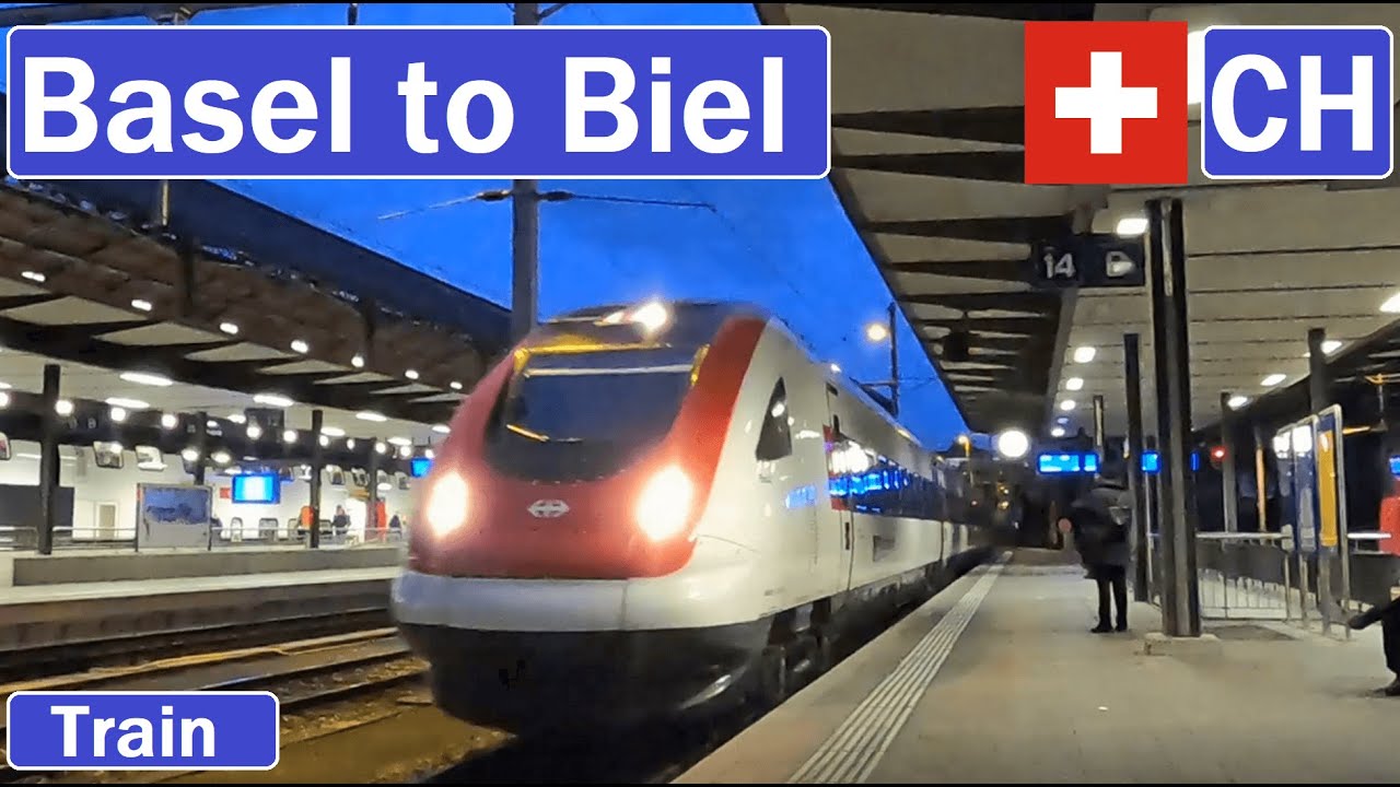 🇨🇭 FROM BASEL TO BIEL BY  SBB TRAIN 2022 | Basel nach Biel mit dem SBB-Zug【4K】