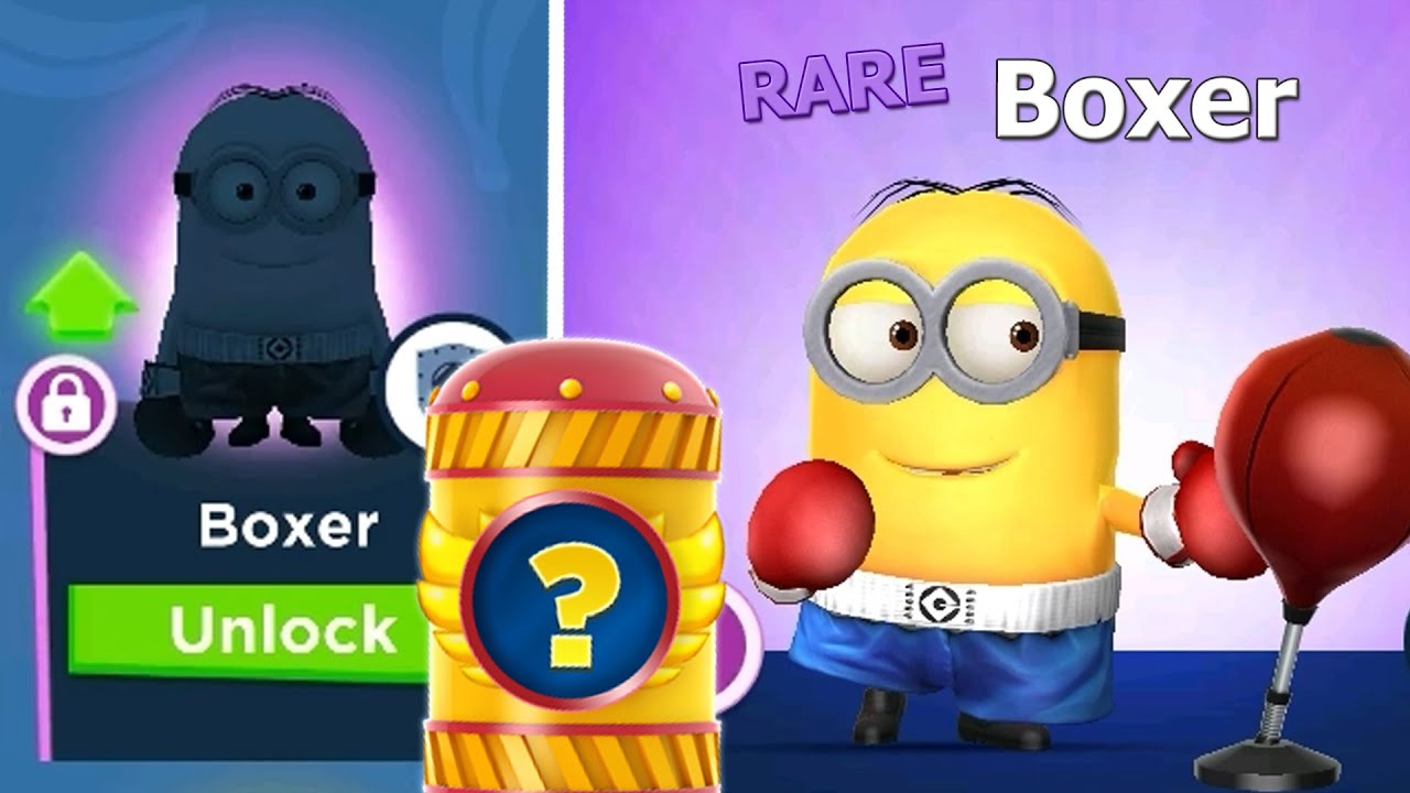 Boxer Unlock New Costume Rare & expert prize pod Despicable Me Minion Rush gameplay walkthrough