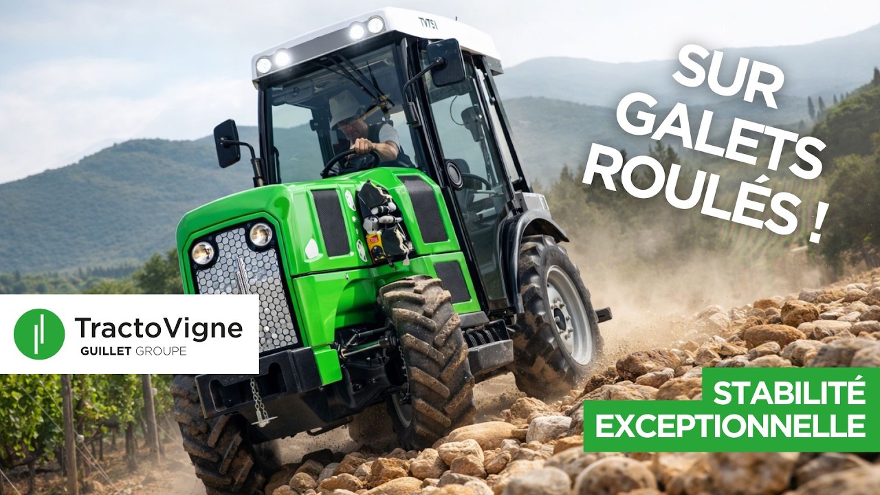 Tractovigne sur les galets roulés : adapté aux terroirs exigeants