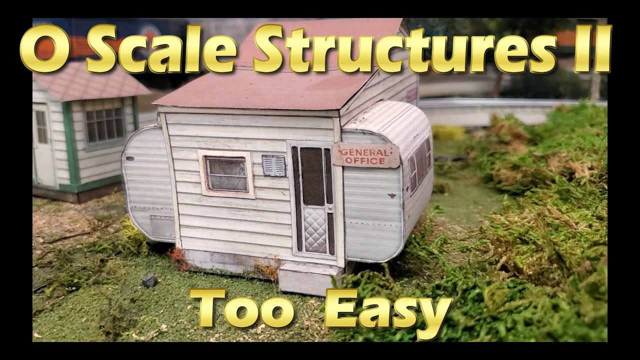 O Scale "Structures Challenge" Part 2 - TOO EASY! Includes 6 basic card stock models & 2 Plug & Play