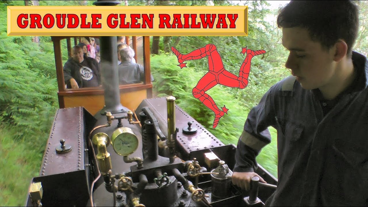 Groudle Glen Narrow Gauge Railway UK. Driver’s View. Isle of Man tourism.