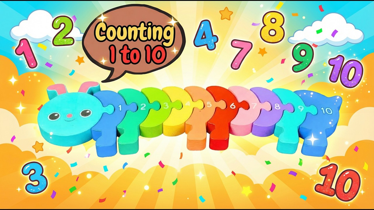Посчитай Гусеницу от 1 до 10 🐛🔢