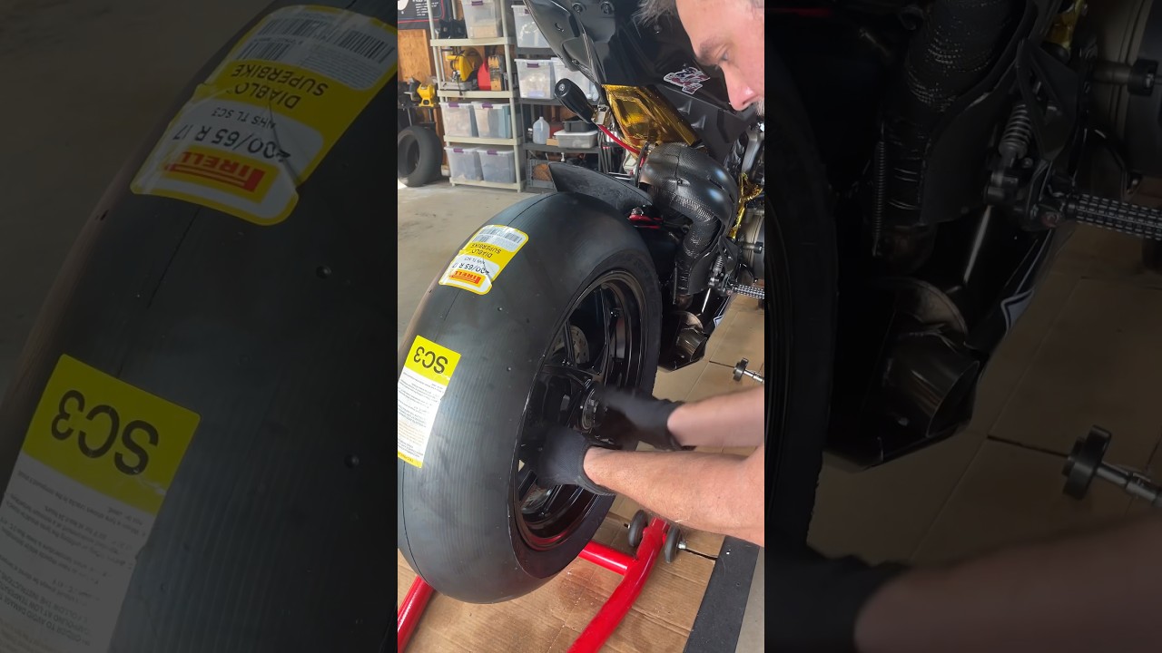 Fresh #pirelli #slicks for the #panigalev4! #pirellination #ducati #4k