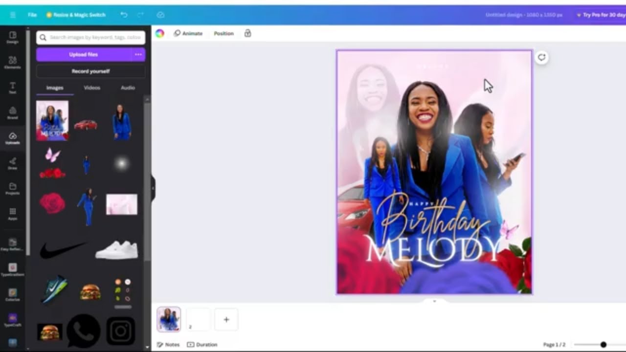 Birthday Flyer design | Canva Tutorial