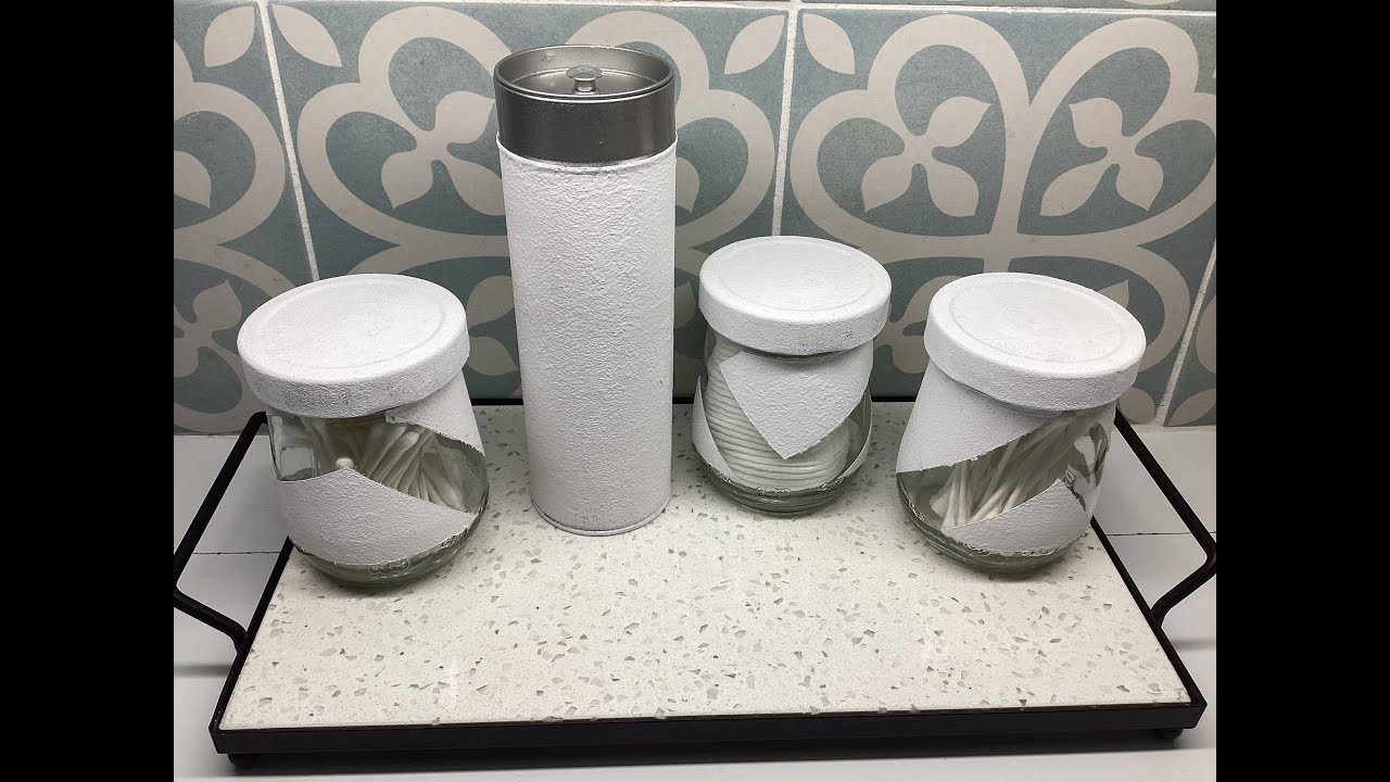 DIY organizer for cotton pads and swabs. Саморобні органайзери для ватних дисків та вушних паличок.