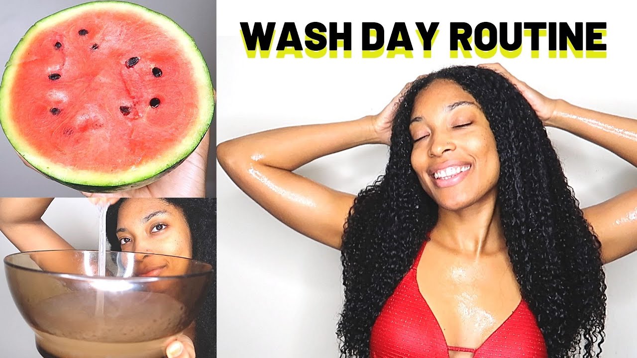 Natural Hair Wash Day Routine Using Only Caribbean Plants | MAJOR HAIR GROWTH + LENGTH RETENTION