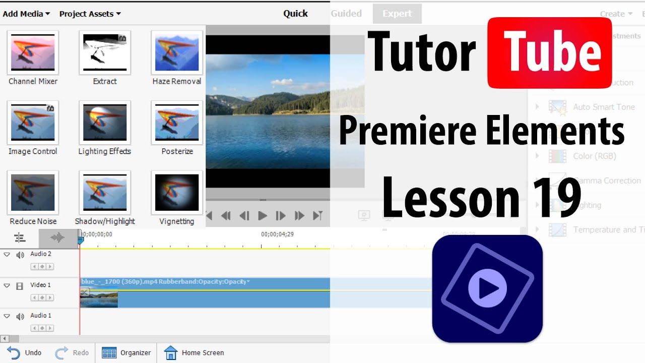 Premiere Elements - Lesson 19 - Background Music in Quick Edit Mode
