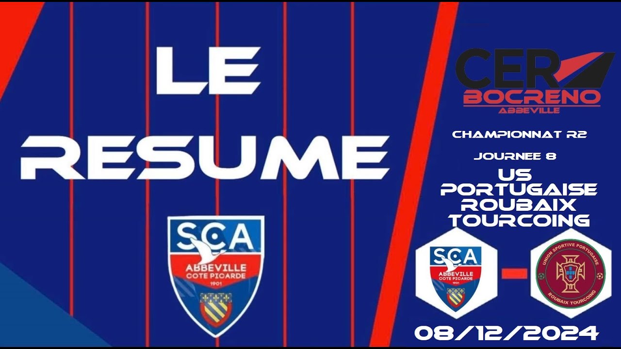 🎥Résumé SC Abbeville🔵🔴 - Portugais Roubaix🔴⚪️ I Championnat R2 Journée 8 I 08-12-2024