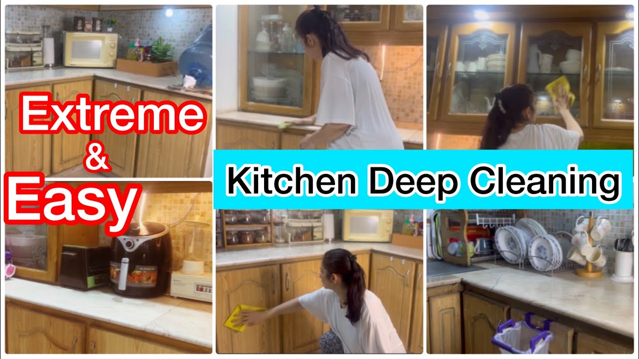 Deep Cleaning Of Kitchen | How to Keep Kitchen Counter Top Clean & Organised | WomeniaATF