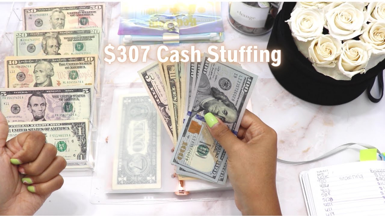 Cash Envelope and Sinking Fund Stuffing | Low Income $307  Aug 2021| Lauren Budgets