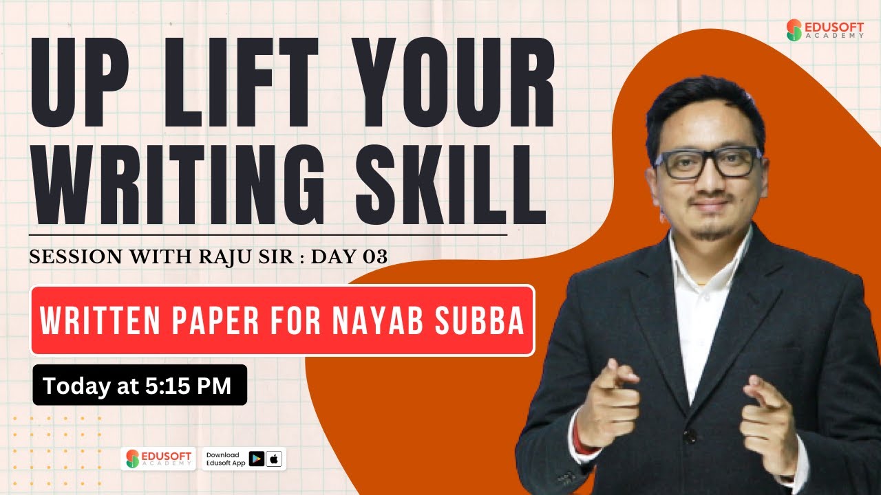 Planning for #NayabSubba 2082 Vacancy? Up Lift your writing skill for written paper today at 5:15PM