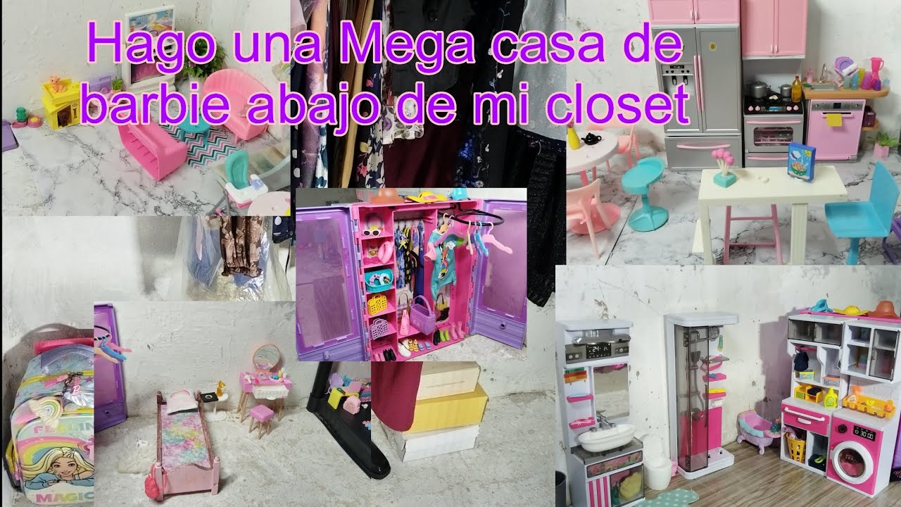 Casa De Barbie Abajo de Mi Closet 😱 / Hago Una Mega Casa De Barbie 🤩/#barbie #doll 