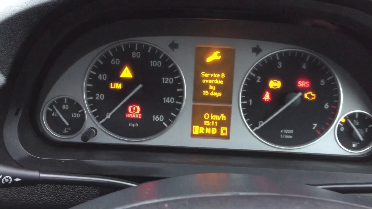 How to reset Mercedes b class a class service light SPANNER manually