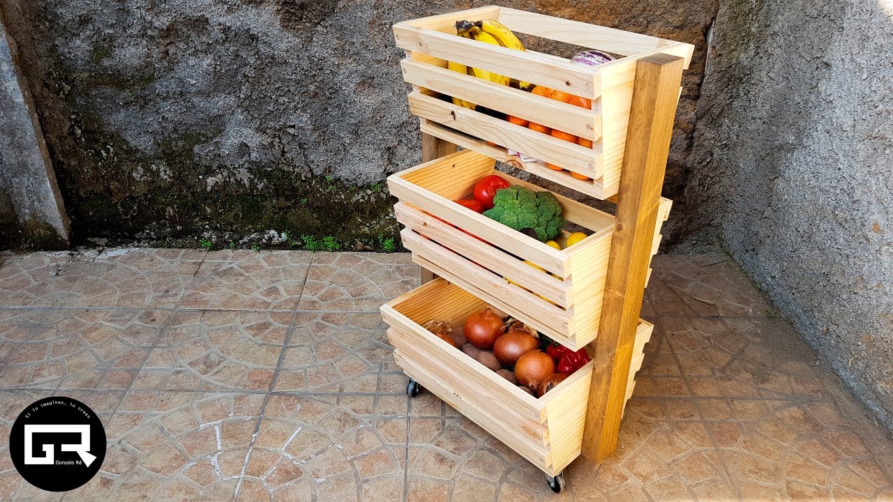 MUEBLE de MADERA para FRUTAS y VERDURAS / WOODEN FRUIT HOLDER