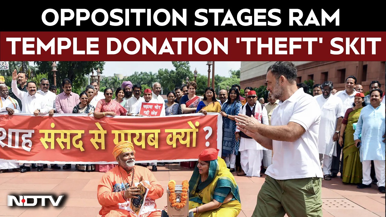 LIVE: Rahul Gandhi, Pappu Yadav Stage Ram Temple Donation Theft Protest In Parliament