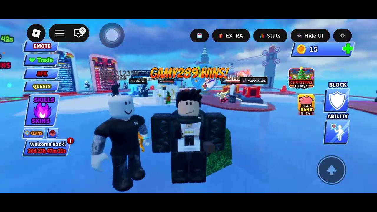 Playing blade ball👍