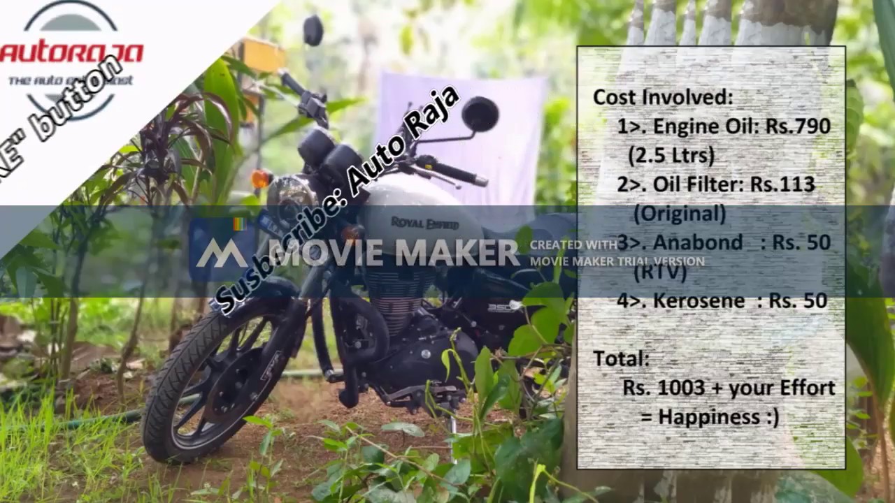 How to change the engine oil of Royal Enfield Thunderbird 350x at home [DIY]