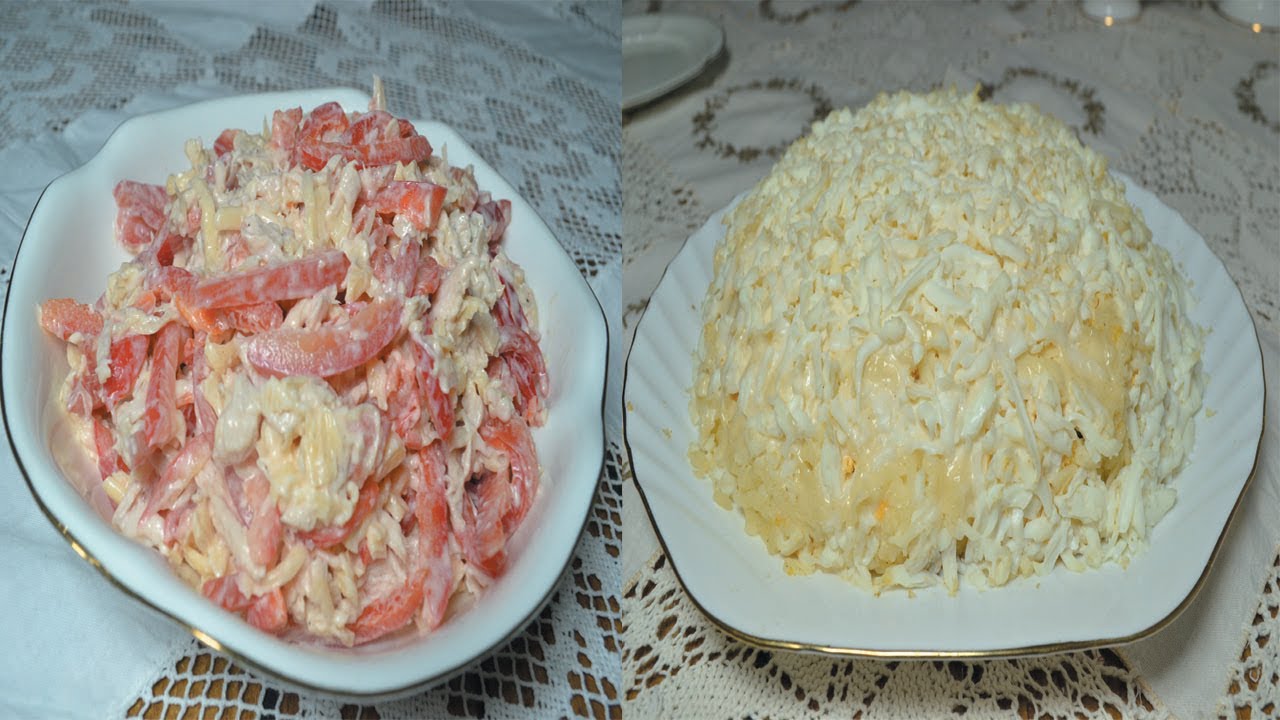 2 САЛАТА на праздничный стол 💖ПРОСТОЙ и ЛЁГКИЙ РЕЦЕПТ