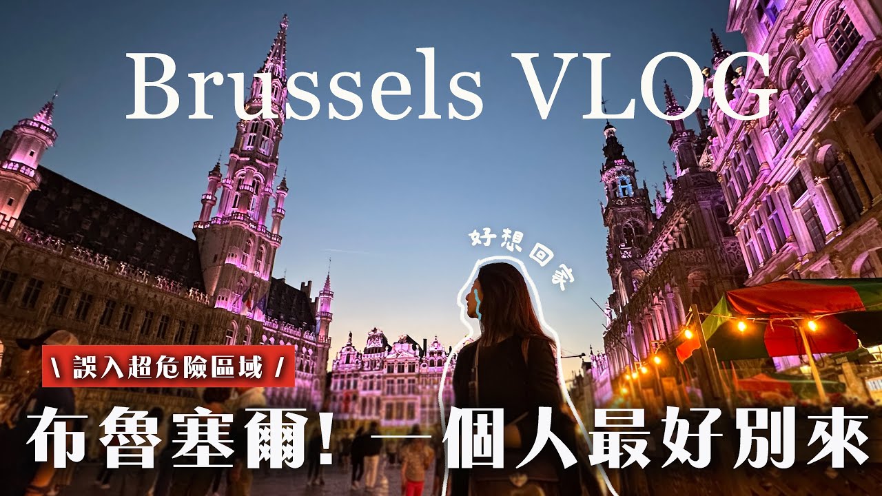 【比利時🇧🇪布魯塞爾一日遊】住在歐洲最危險的車站旁｜碳烤豬肋排無限吃｜原來歐盟總部一點都不安全｜24 hours in Brussels Vlog｜歐洲35天旅行