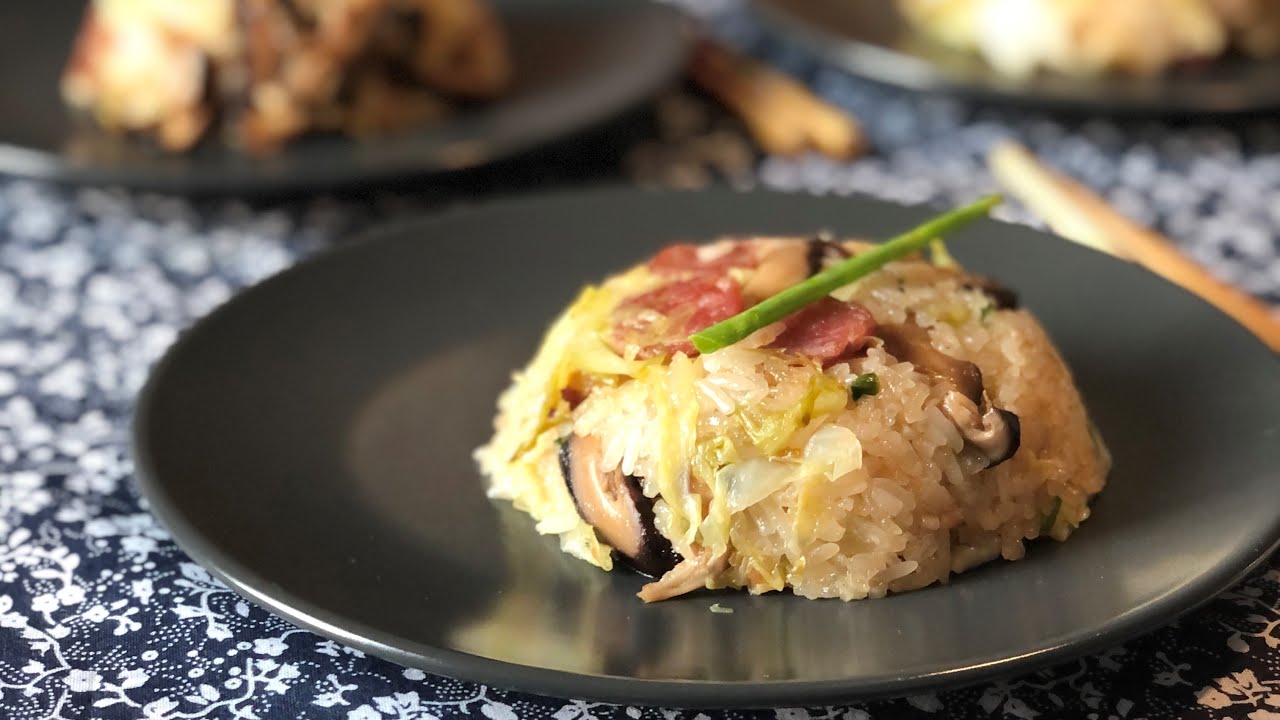 Id&eacute;e recette : Riz gluant aux saucisses chinoises et ses l&eacute;gumes (Lo Mei Fan)