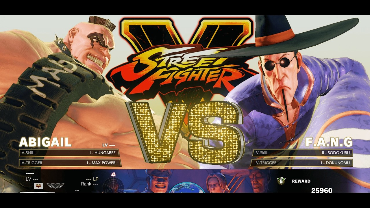 ABIGAIL VS F.A.N.G  (HARDEST AI ) - Street Fighter V  GAMEPLAY  ||1080P 60FPS ||