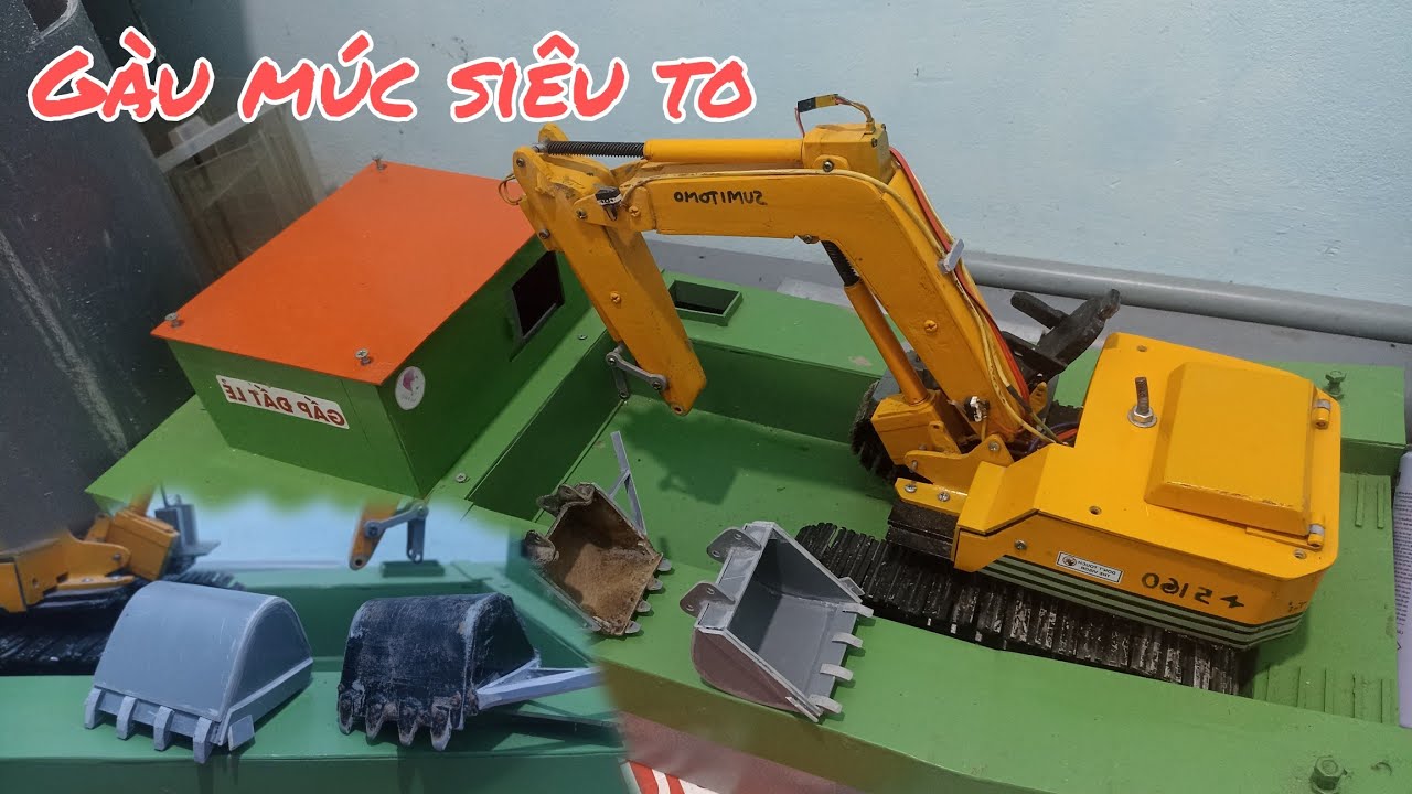 Gầu máy xúc sumitomo siêu to | Rc Excavator from PVC.