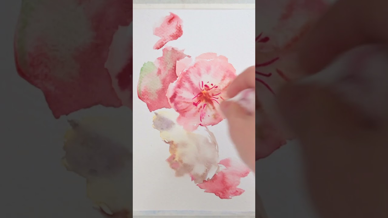 Watercolor Painting - How to Paint Flowers #sketch  #watercolor #loose #summer #flowers #rose