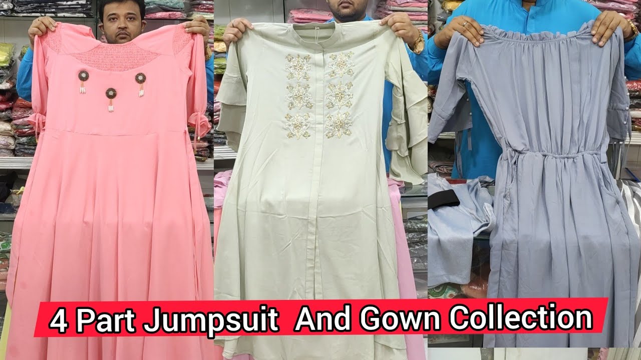 Indian Stylish 4 part Jumpsuit, Gown And Tops Collection At Cheap Price❤