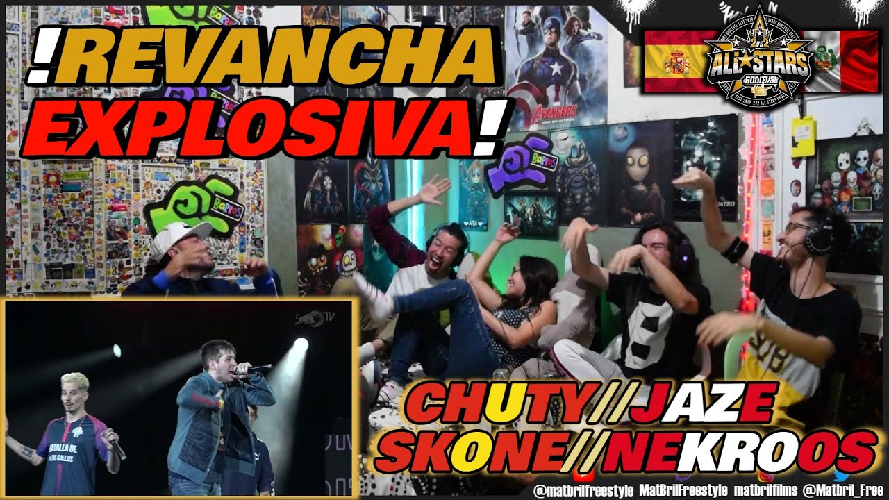 🔴COLOMBIANOS REACCIONAN a JAZE y NEKROOS vs CHUTY y SKONE ¡REVANCHA EXPLOSIVA! [GOD LEVEL All STARS]