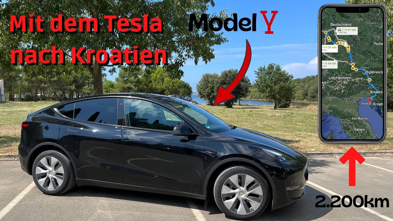 Tesla Langstreckenfahrt nach Kroatien (2.200km!) - kein Problem!?