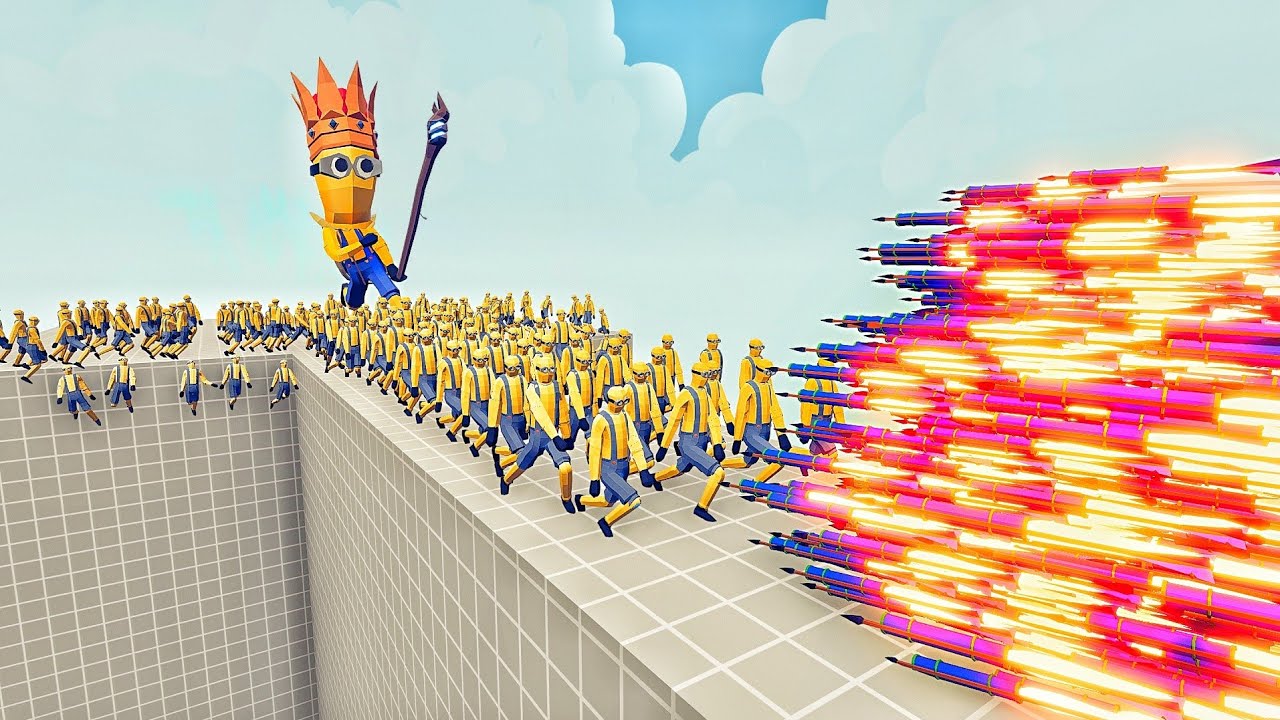 100x MINIONS +GIANT KING vs EVERY GOD - Totally Accurate Battle Simulator TABS