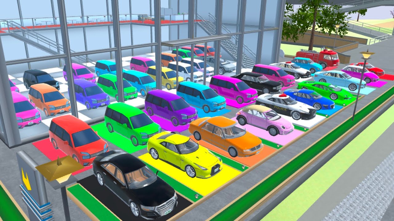 ALL RAINBOW 🌈 COLOUR SUPER CAR'S 🏎️🚓COLLECTION 😱😍 AT VAR GARAGE 😎🤩//SAKURA SCHOOL SIMULATOR GAME 🎮✅💝