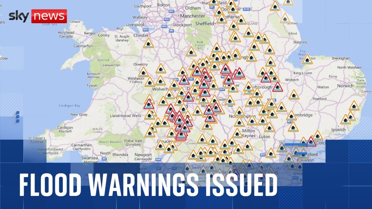 Dozens of flood warnings issued in UK as more downpours expected
