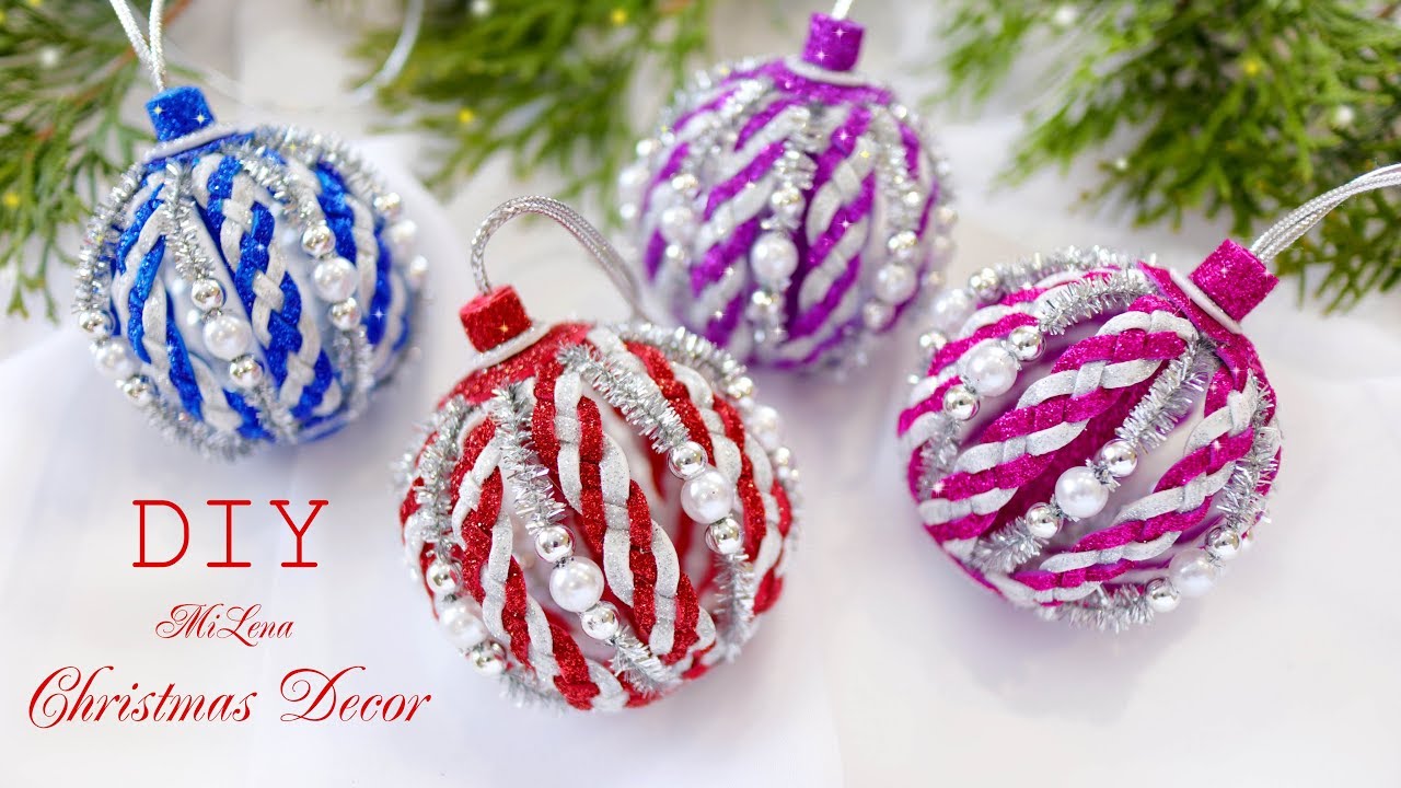 НОВОГОДНИЕ ИГРУШКИ ИЗ ФОАМИРАНА, МК / DIY Christmas Ornaments