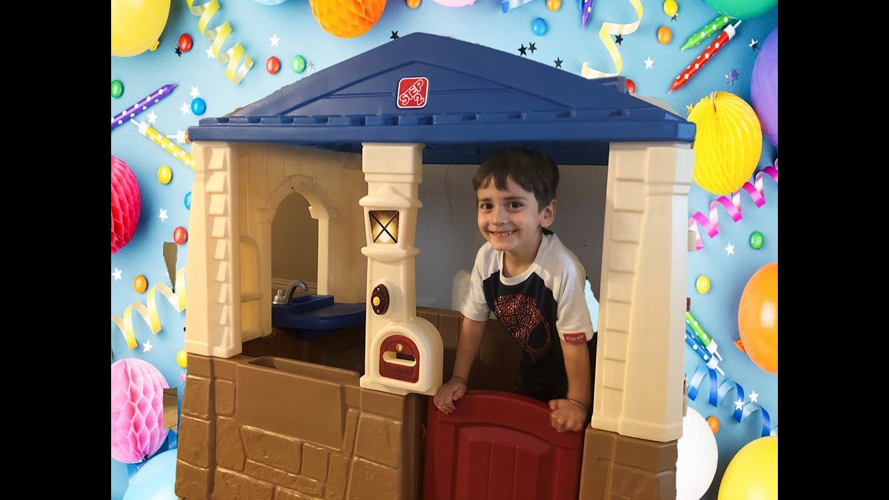 Step2 Neat and Tidy Cottage II Brown Playhouse for Giorgio's Birthday