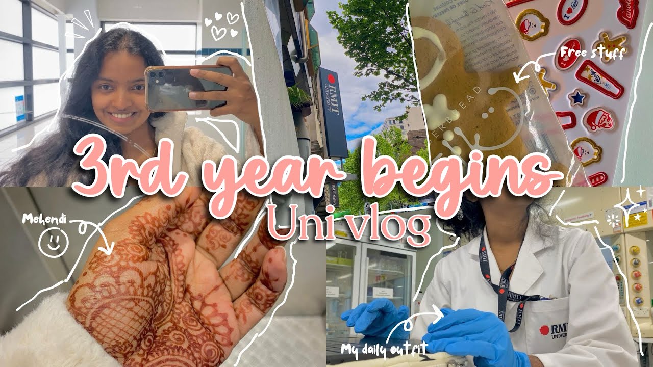 3rd year එක පටන් ගත්තා🤍🎧🥂 | RMIT University💌 | Uni vlog