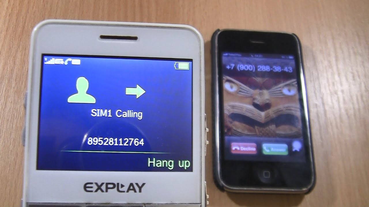 Incoming call & Outgoing call at the Same Time   Explay BM55 +Iphone 3Gs