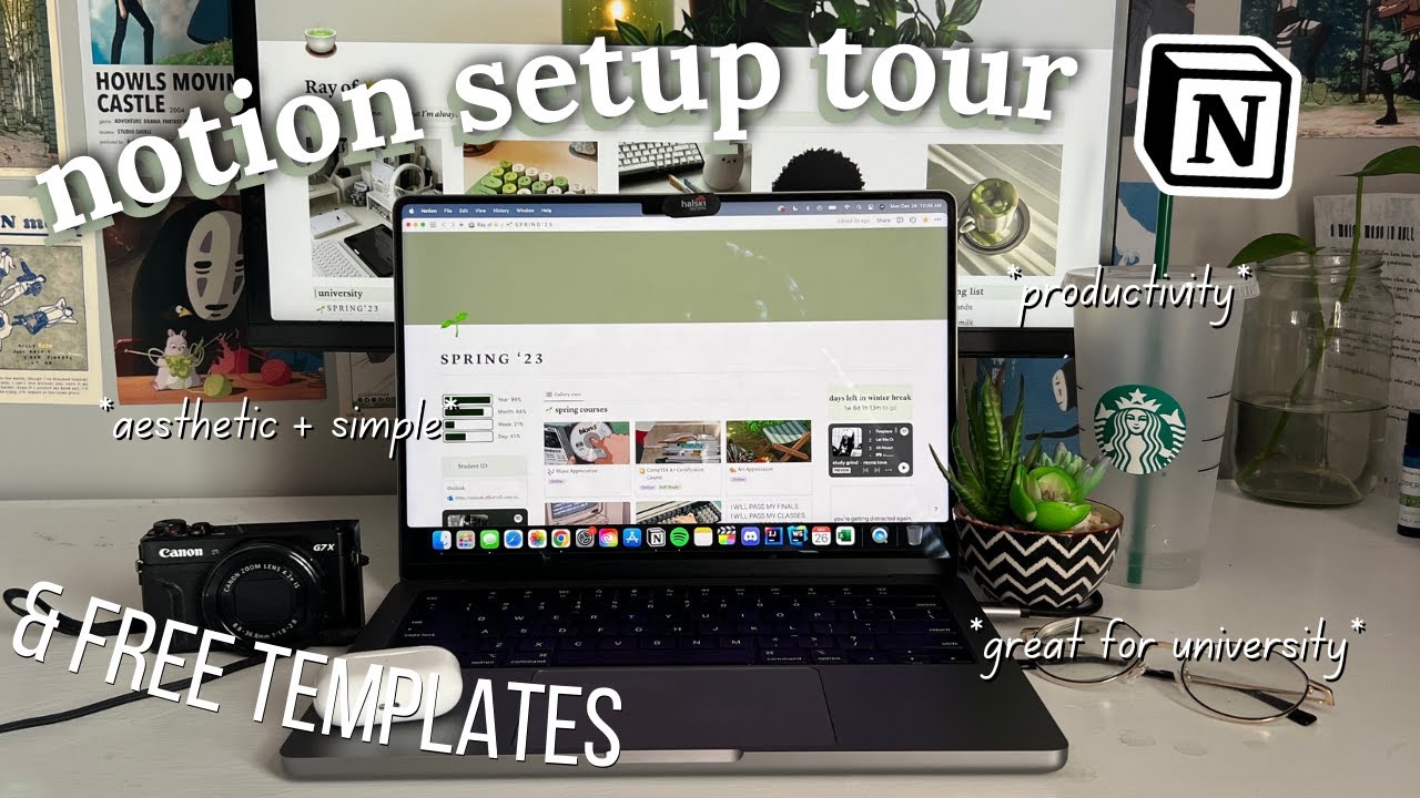 Notion Setup Tour | how i stay productive & organized as a college student + FREE templates💡