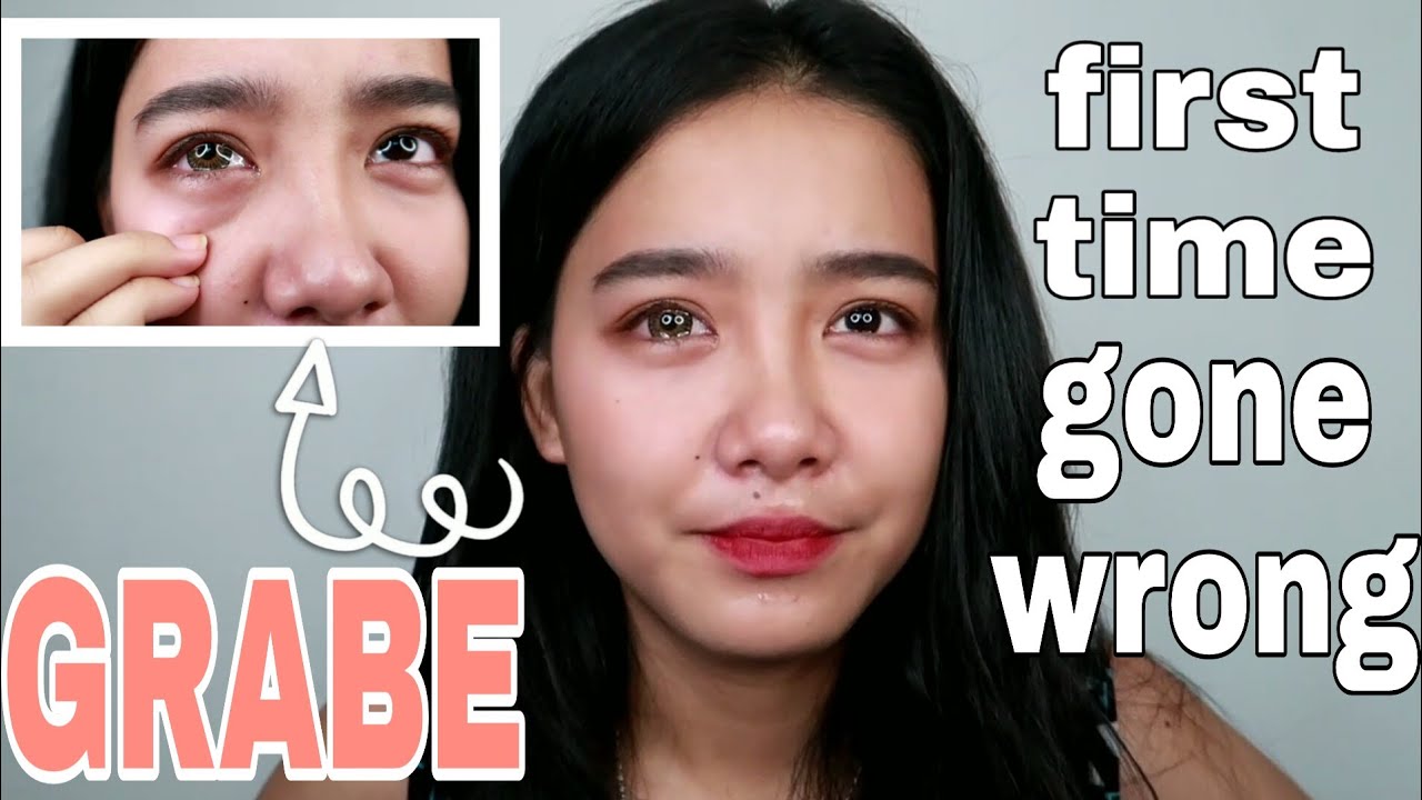 GRABE!! SAFE BA!! FIRST TIME WEARING CONTACT LENSES
