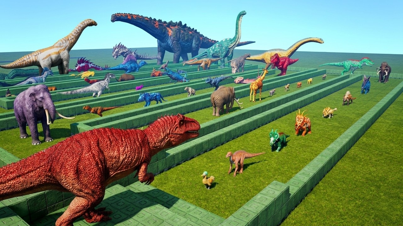 WILD GIGA VS ALL ARK DINOS (15x STRONGER) | EPIC ARK SIMULATION