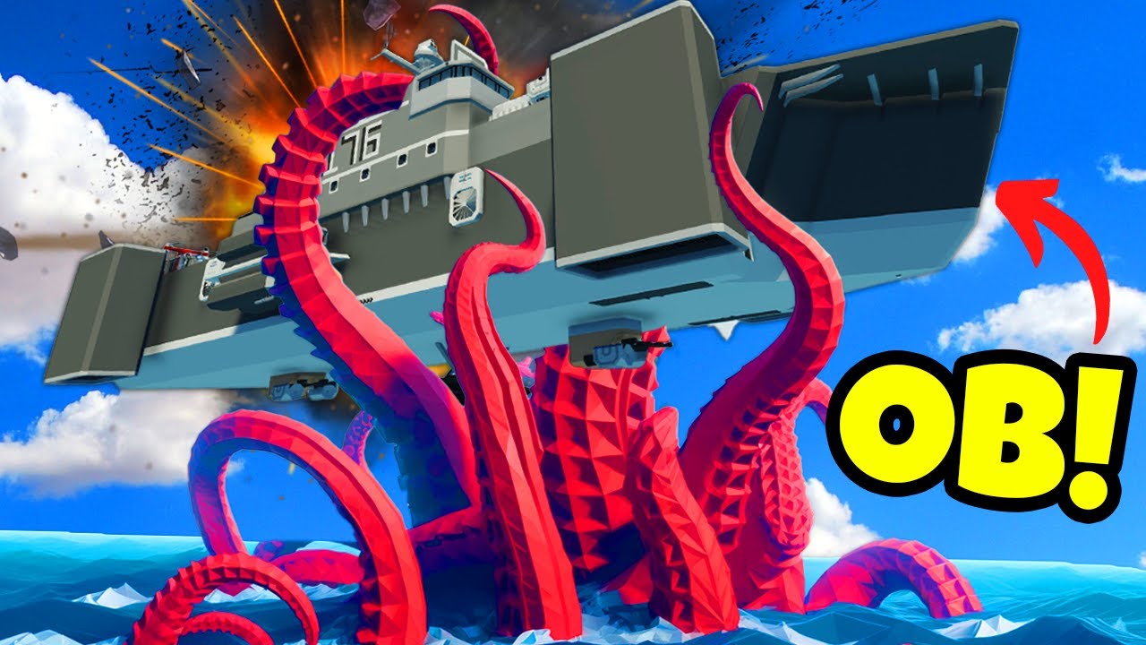 We used a FLYING DRONE CARRIER to Capture the Kraken in Stormworks?!