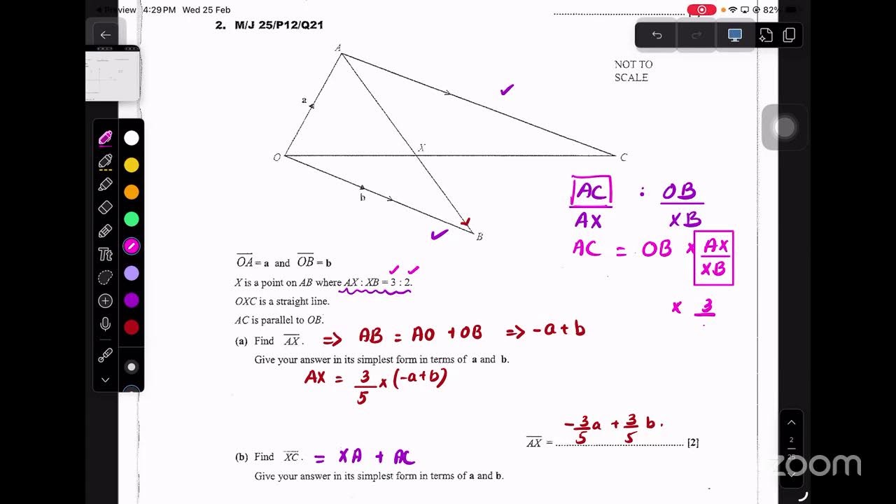 O Level Vectors Past Papers