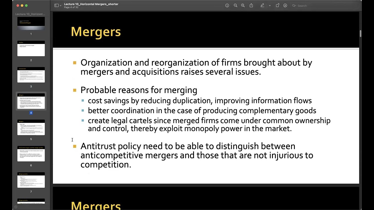 Horizontal Mergers