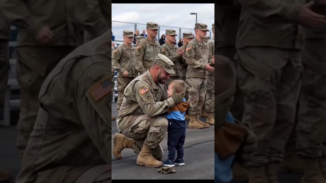 She Ran Onto the Parade Ground for One Reason... Dad! 🥹 #usa #americanfamily #amazon #militaryfamily