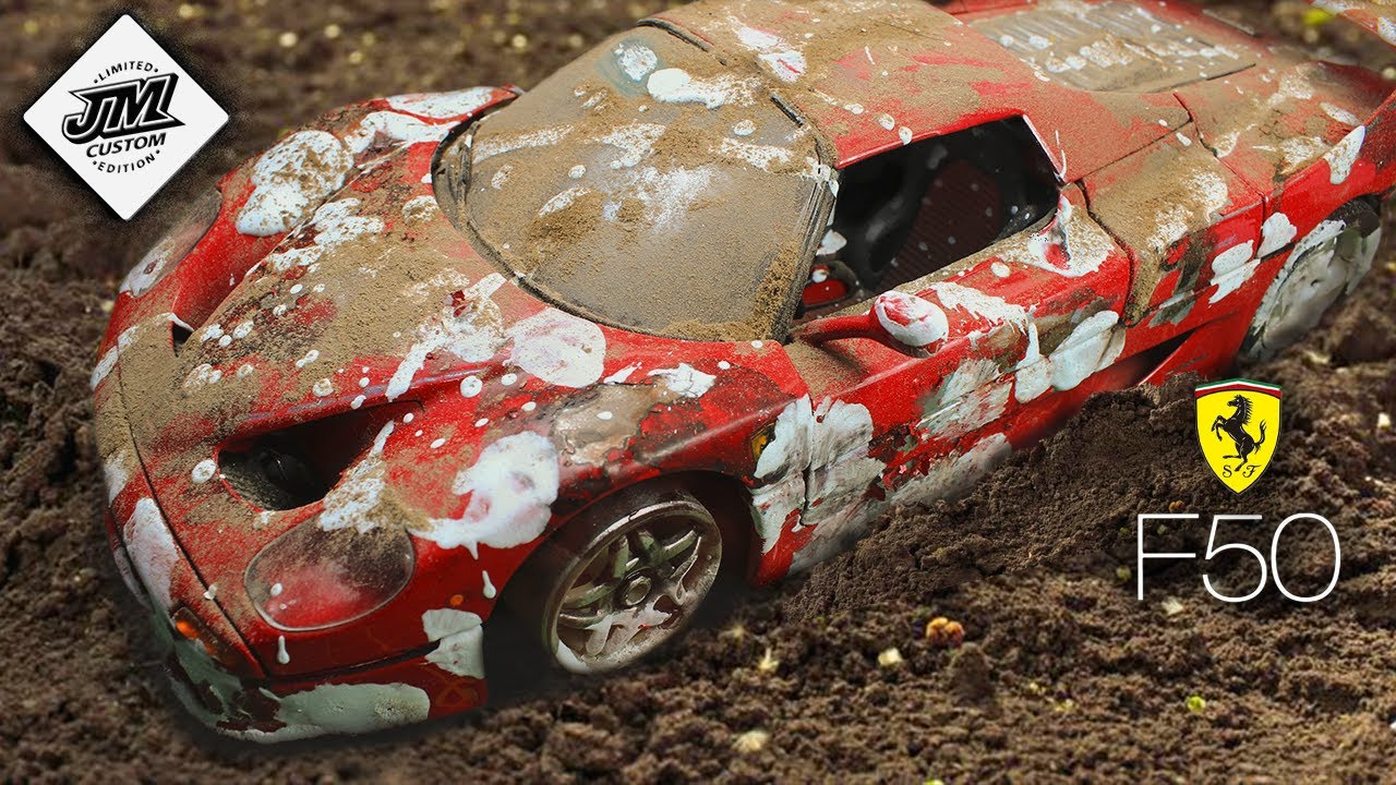 Restauración Ferrari F50 Bburago 1:18 abandonado | Primera Parte |  JMCUSTOM64