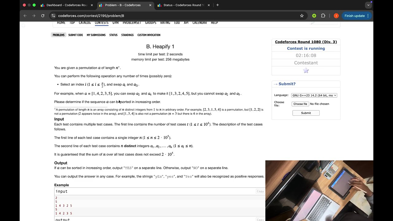 My pov of Codeforces Round 1080 (Div. 3)