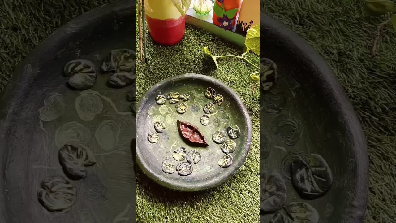 How to Make a Miniature Pond with Clay and Paint.