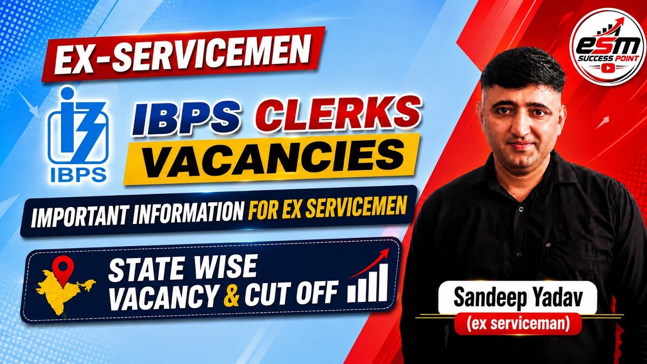 IBPS Clerk 2026 Ex-Servicemen Vacancies & Cut-Off