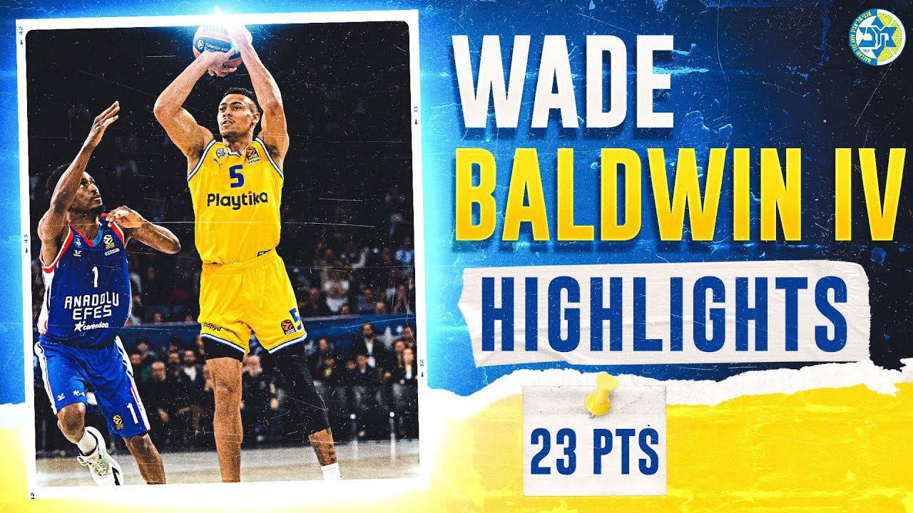 Wade Baldwin IV (23 points) Highlights vs Anadolu Efes | המהלכים של ווייד בולדווין נגד אנאדולו אפס